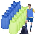 thumbnail image 1 of TOPTIE 12 Packs Kids & Adult Sports Pinnies Mesh Scrimmage Vests for Basketball Soccer Team, 1 of 6
