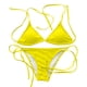 thumbnail image 4 of ¡Rebajas! Conjuntos de bikini Prolriy para mujer, bikini de dos piezas con cordones, color liso, talla L., 4 of 8