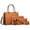 Brown, variant on YOUSNH Women Shoulder Handbag Roomy Multiple Pockets Bag Ladies Shoulder Purse Fashion Tote Top Handle Satchel Shoulder Bags Black