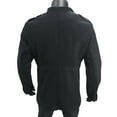 thumbnail image 6 of Stand Collar Long Sleeve Mens Trench Coat (L, Black), 6 of 7
