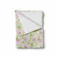 thumbnail image 2 of Shabby Flora Soft Flannel Fleece Throw Blanket, Classical Spring Yard Florescence Pastel Colored Flourish Pattern, Cozy Plush for Indoor and Outdoor Use, 70" x 90", Pale Pink Pale Green, by Ambesonne, 2 of 6