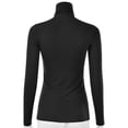 thumbnail image 3 of EIMIN Women's Long Sleeve Turtleneck Lightweight Pullover Slim Shirt Top BLACK 3XL, 3 of 4