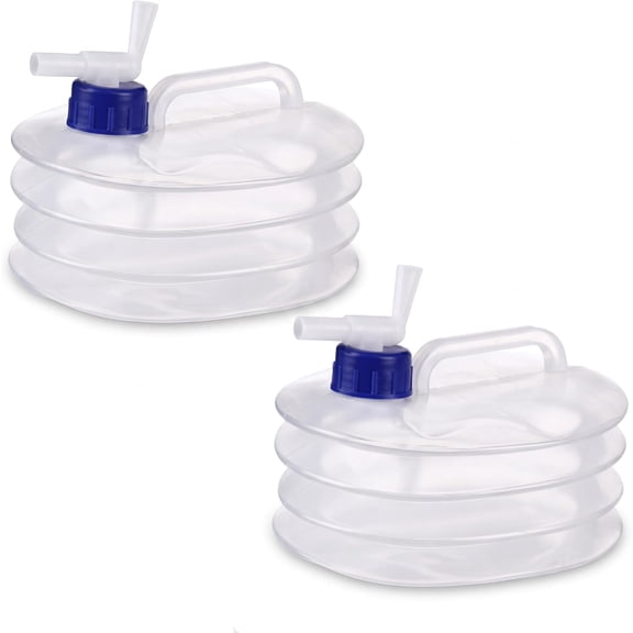 Collapsible Water Container with Spigot Portable Folding Clear Jug for Outdoor Camping Hiking RV Emergency Storage Water Tank 3L 0.8 Gal