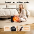 thumbnail image 3 of Behome Space Heater with Remote, 1500W Portable Electric Heater with Thermostat & Timer, & 5 Modes, Indoor Small Heater for Bedroom, Office and Indoor, 3 of 8