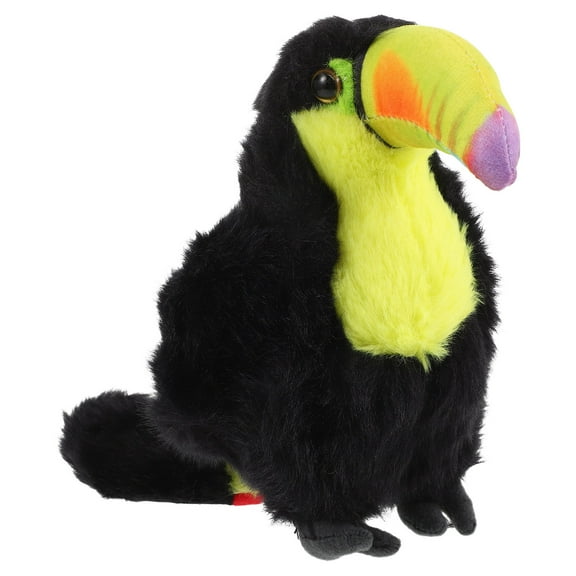 FRCOLOR 1Pcs Plush Toucan Toy Yellow PP Cotton Stuffed Animal Doll for Home Decoration Living Room Bedroom