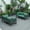 Green, variant on LeisureMod Chelsea 4-Piece Sectional Loveseat Set Black Aluminum with Cushions