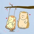 thumbnail image 2 of CafePress - Cute Cartoon Hedgehog Couple At Tree Swing Long Sl - Long Sleeve Cotton Baby Bodysuit, 2 of 4