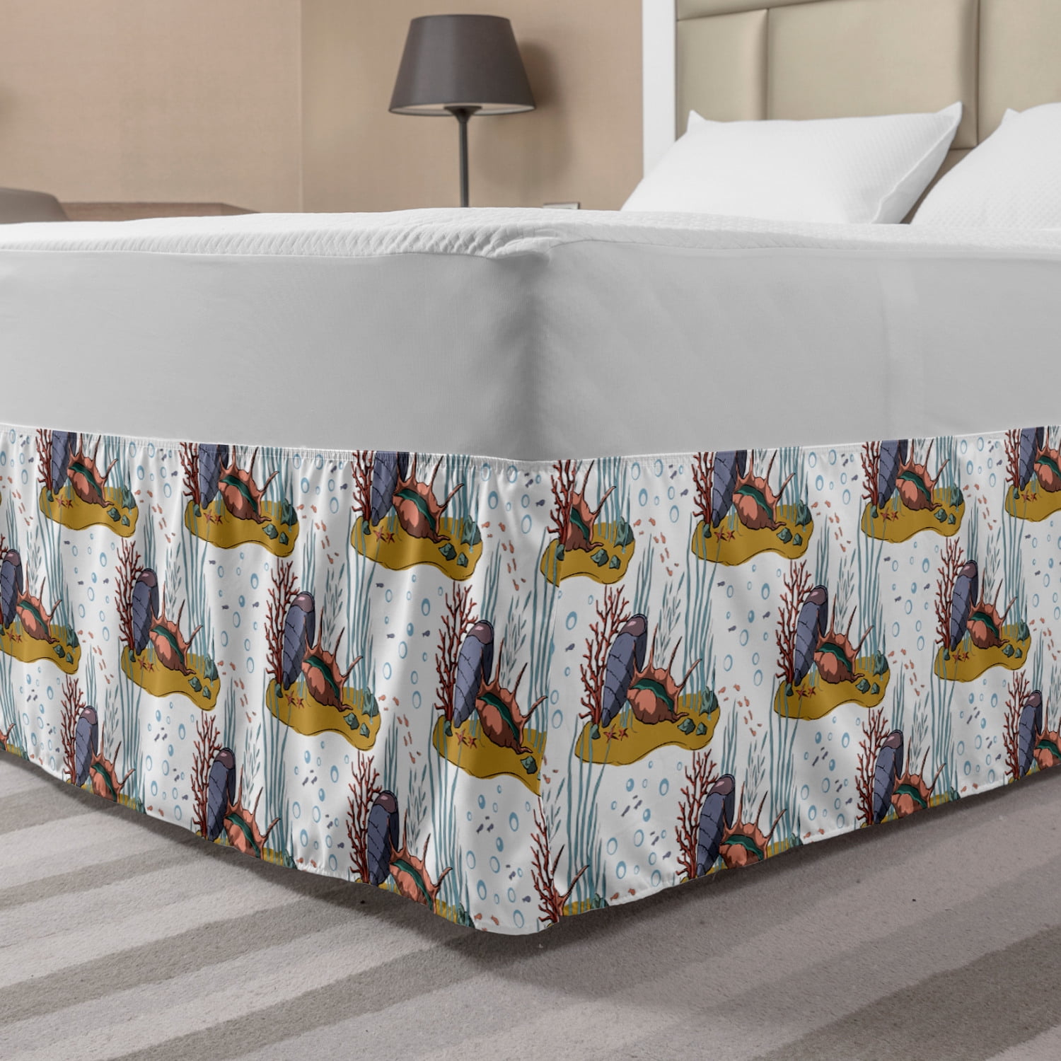 Coral Queen Bed Skirt main image 0