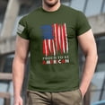 thumbnail image 5 of Yiaimeir Men's Patriotic T-Shirt With Distressed American Flag Print Proud to Be American Short Sleeve Tee Streetwear,Size M-3XL, 5 of 5