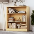 thumbnail image 3 of Palace Imports 100% Solid Wood 3-Shelf Bookcase with Adjustable Shelves, Yellow, 3 of 5