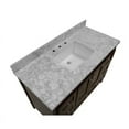 thumbnail image 3 of KBC Abbey 48" Solid Wood Bathroom Vanity w/ Carrara Stone in Chocolate, 3 of 7