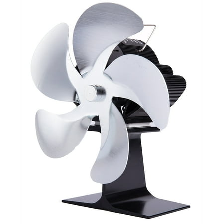 

5 Blade Heat Powered Stove Fan for Wood Log Burner Heater Fireplace Increases Silent Eco Friendly