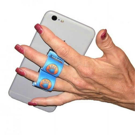 LAZY-HANDS 201592 2-Loop Phone Grip-Fits Most, Blue Hand-In-Circle