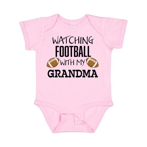 Inktastic Watching Football with My Grandma Boys or Girls Baby Bodysuit