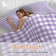 thumbnail image 5 of Purple Bedding 3 Piece Duvet Cover Set Full Size, Country French Rustic Buffalo Plaid Modern Art Soft Microfiber Comforter Cover with Zipper Closure & Pillowcases, Wrinkle & FadeResistant Quilt Cover, 5 of 9