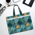 thumbnail image 6 of Kdxio Tropical Leaves File Tote Document Bag Business Briefcase Bag Document Organizer Tote Briefcase for Letter A4 Files Business Teacher Office Bag, 6 of 8