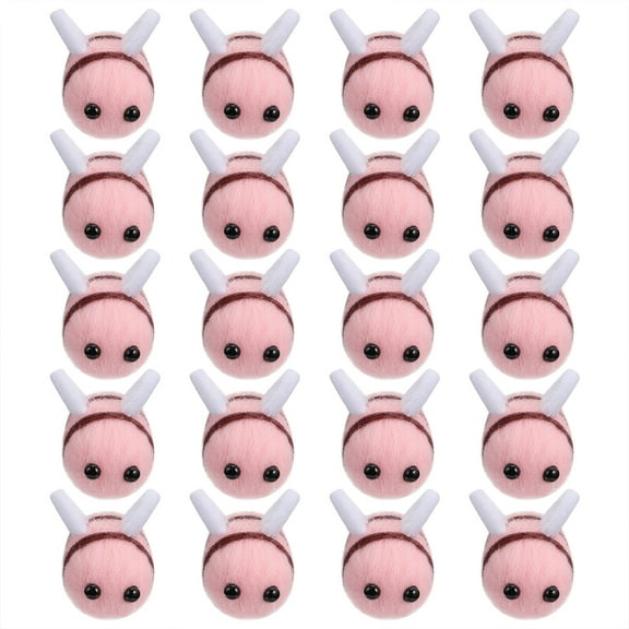 MERRYHAPY pink felt bees Wool Felt Bee Craft Decoration 20PCS