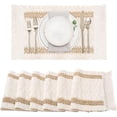 thumbnail image 1 of Sets de Table Tissés 11 5x20 Macramé Coton Sets de Table 6 Pcs en Lin, 1 of 5