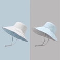 thumbnail image 6 of CoCopeaunts Reversible Bucket Hat for Women Summer Wide Brim Sun Shade Outdoor Casual Solid Men Fisherman Hat with Chin Strap, 6 of 8