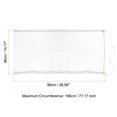 thumbnail image 2 of Unique Bargains 77.2' Adjustable Drawstring Feather Catcher Airy Skirt Mesh Bird Cage Net Cover, White 2 Pack, 2 of 5
