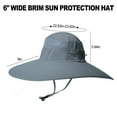 thumbnail image 3 of Sun Hats for Men, Big Brim UPF 50+ UV Protection Caps, Outdoor Sports Travel Caps for Unisex, Breathable and Quick-Drying, Lightweight Folding Packable, Dark Grey, 3 of 8
