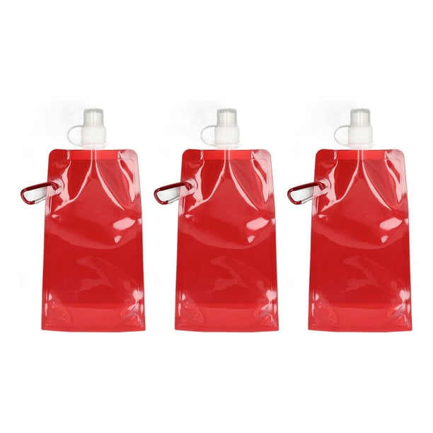Bolsa de contenedor de agua NikouMX 3 piezas Bolsa de agua plegable roja