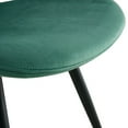 thumbnail image 5 of 19 Inch Velvet Kitchen Chair, Dining Chair with Black Metal Legs, Simple Bar Stool Upholstered Dining Chairs, Accent Desk Chair Dining Room, Kitchen, Vanity, Living Room(Dark Green,Set of 6), 5 of 9