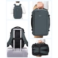 thumbnail image 6 of WANDF ECOHUB® Large Travel Backpack for Men Women, Personal Item Backpack 18x14x8  | 30L Carry On Backpack with USB Charging Port, Water Resistant 17.3" Laptop Backpack for Business College (Grey), 6 of 14