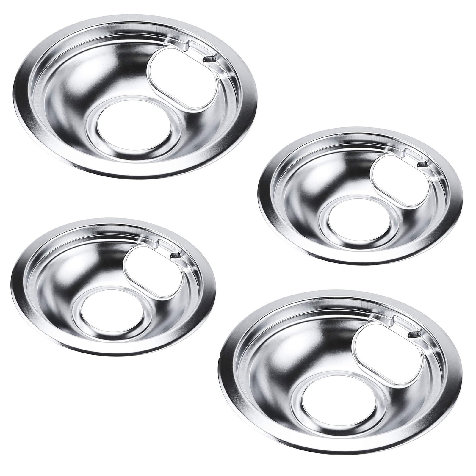 Beaquicy Drip Pans Wb31T10011 and Wb31T10010 Chrome Drip Bowl Set 4Pack Fits For Ge Electric