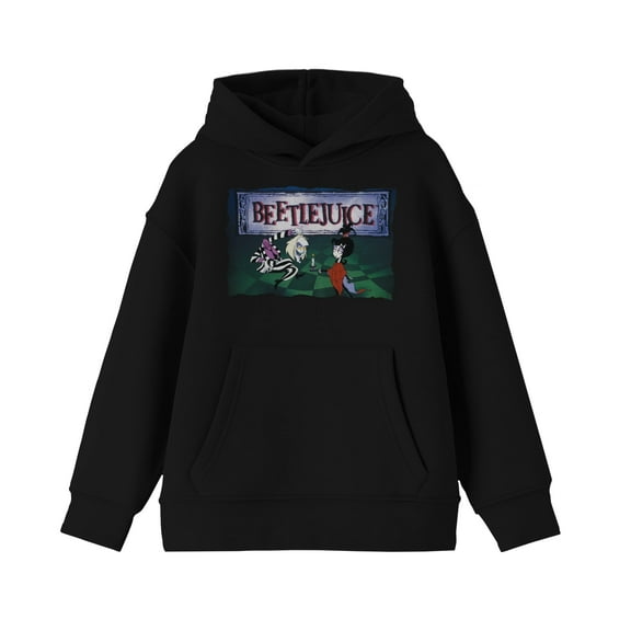 Beetlejuice Animated Series Youth Boy's Black Hoodie-Large