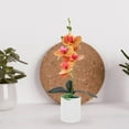MANLINGDA White Faux Orchid in Pot Fake Potted Flowers