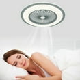 thumbnail image 6 of DENEST 23" Invisible Ceiling Fan Dimmable LED Light Kit Remote Control Flush Mount Lamp, 6 of 12