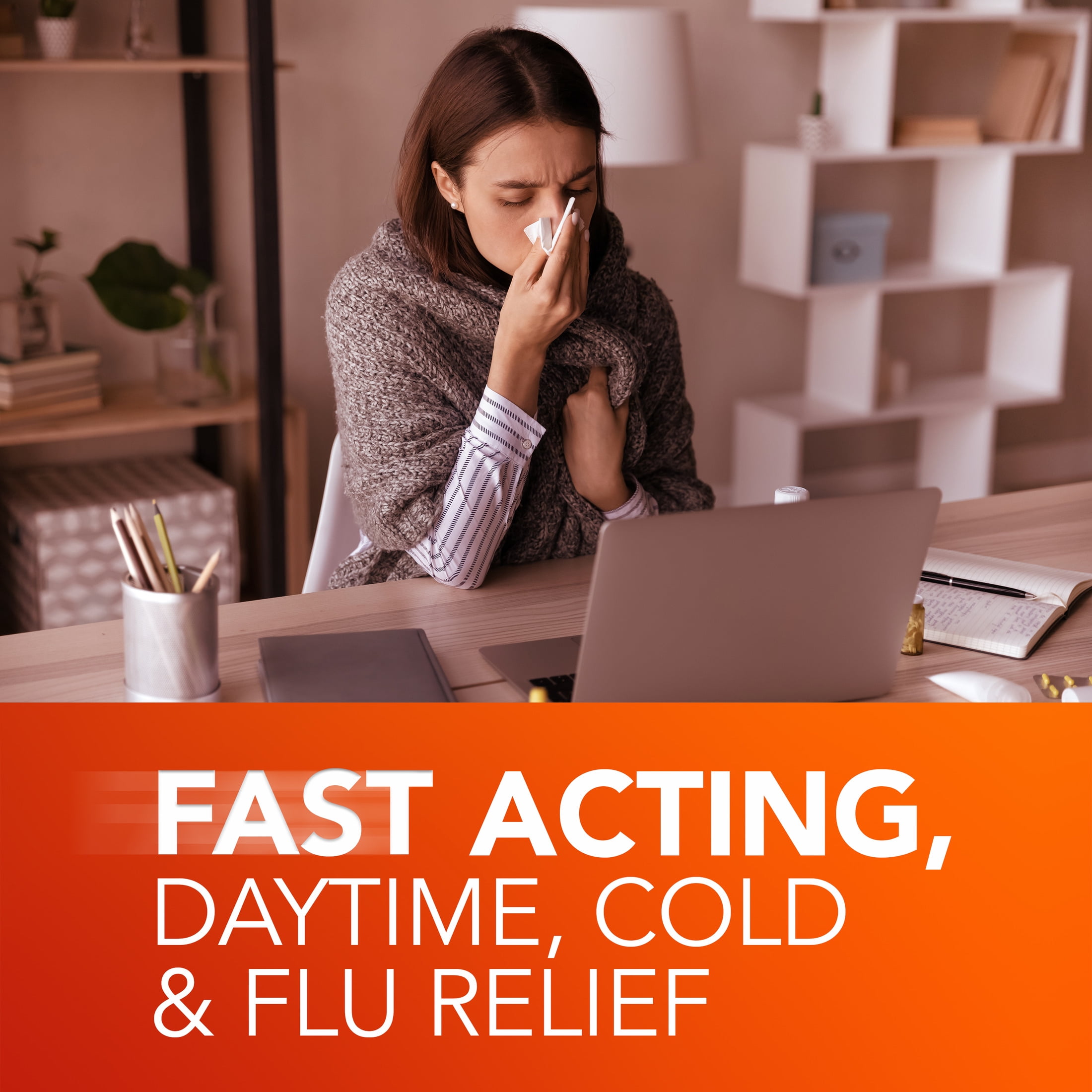 Vicks DayQuil Cold & Flu Liquid, Daytime Cold Medicine for Adults, 12 fl oz