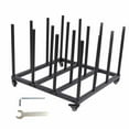 thumbnail image 2 of Vinyl Rolling Floor Rack, Vinyl Storage Cart Square Base Movable Stable  for Art Rooms, 2 of 8
