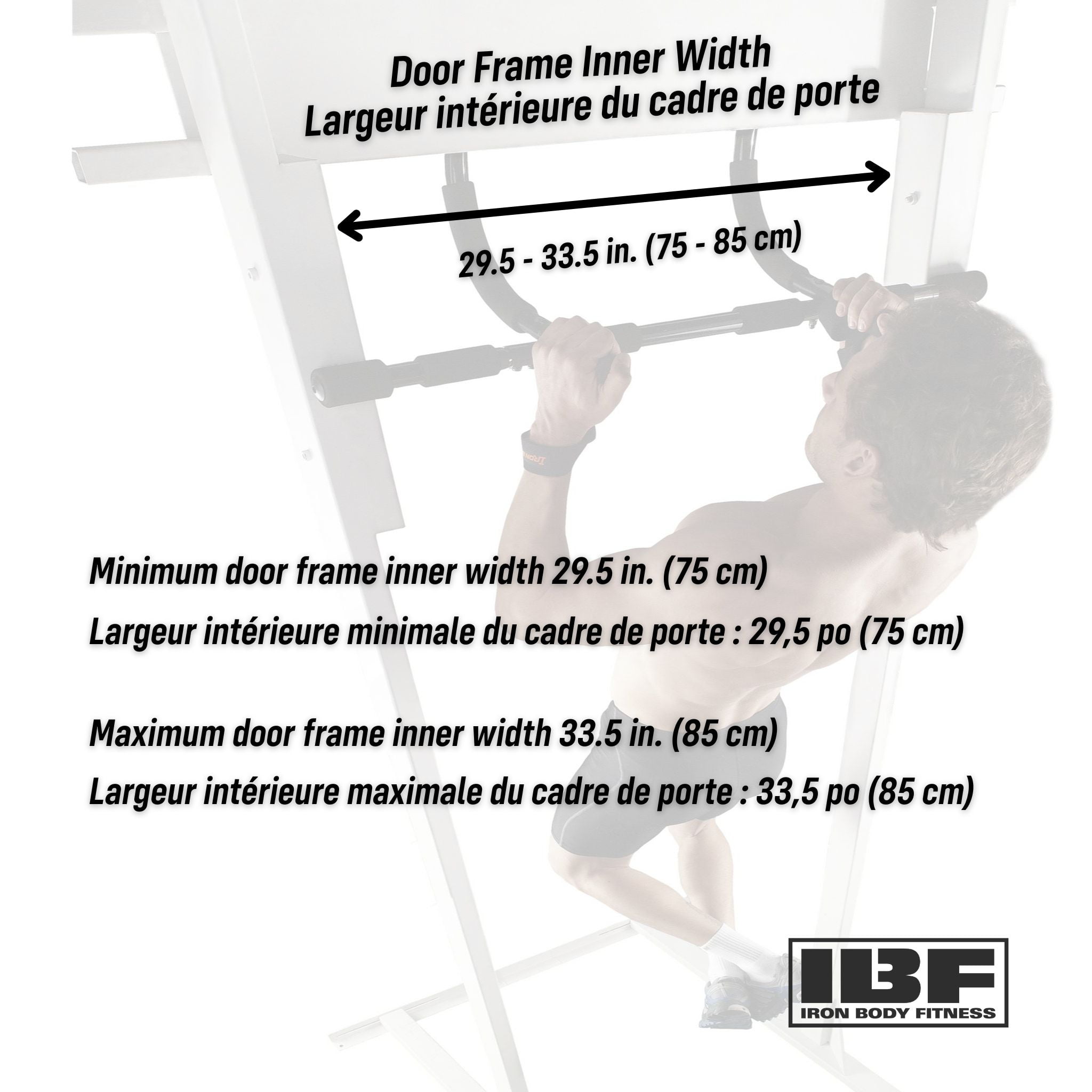Iron Body Fitness Pull up Bar Door Gym - Total Upper Body Home Workout Trainer