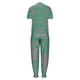thumbnail image 5 of ICHUANYI Clearance Fashion Woman Round Neck Pattern Solid Short Sleeve Blouse +Loose Pockets Pants Sets(Green, L) ICHUANYI WER2023080813508, 5 of 6