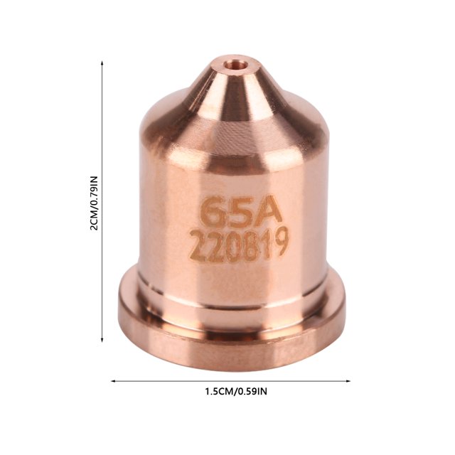 BOQUILLAS DE PUNTA DE ANTORCHA DE PLASMA DE 5 PIZAS, Consumibles 220819 Para Mácina Cortadora Max65, Material de Cobre Telurio de Primera, Adecuado para Acero Al