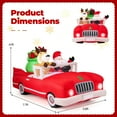 thumbnail image 3 of Costway 7.7 FT Long Christmas Inflatable Santa Claus and Reindeer Riding Red Car, 3 of 10