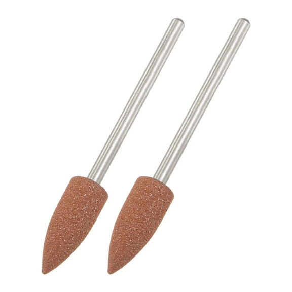 2 Pack Silicone Rubber Grinding Buffing Wheels 400 Grits 6mm Dia Pointed Polishing Head