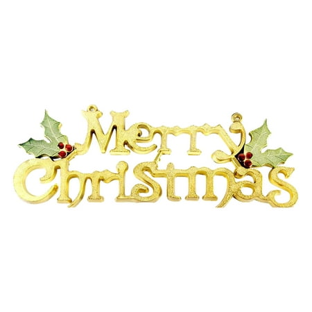 

Veki Christmas Decorations Merry Christmas Letter Sign Window Hanging Christmas Text Decoration Pendant Ball Garland Glass
