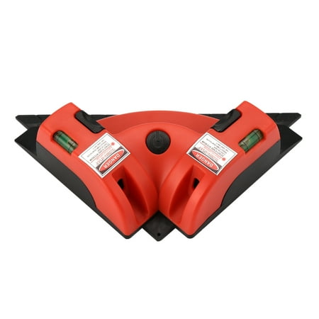 

90 Degree Right Angle Vertical Horizontal Line Projection Level Alignment Tool Red