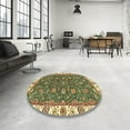 thumbnail image 4 of Ahgly Company Machine Washable Indoor Rectangle Abstract Avocado Green Area Rugs, 8' x 10', 4 of 7