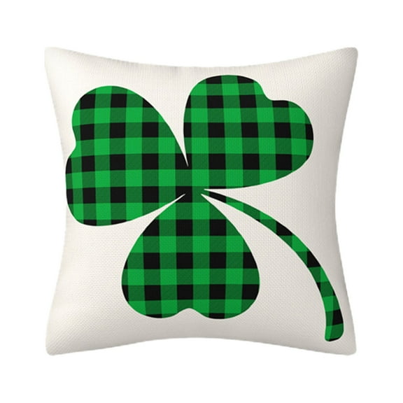 Aihimol Four Leaf Throw Pillow Covers Ireland Holiday indoor Outdoor Decorations Pillow Case St Patrick’s Day Shamrocks Pillowcase Cushion Cases for