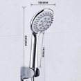thumbnail image 5 of Cabezal de ducha de mano para baño, cabezal de ducha multifunción presurizado con salida de agua de cinco velocidades (color: Plata), 5 of 5