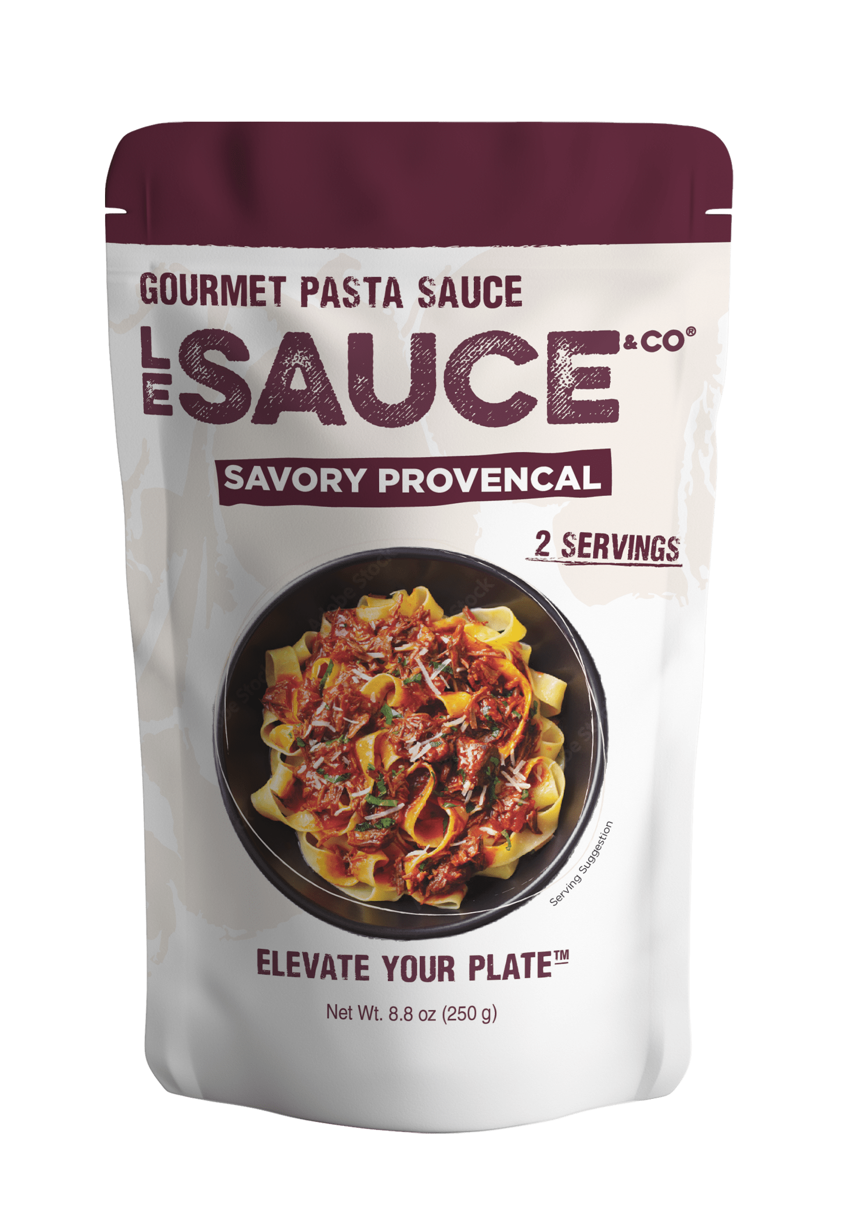 (3 pack) Le Sauce & Co. Savory Provencal Gourmet Pasta Sauce, 8.8 oz, 2 Serving Pouch