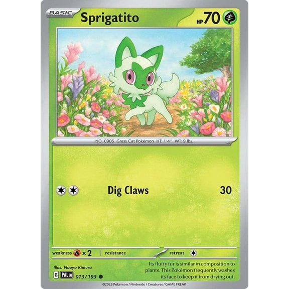 Pokemon Paldea Evolved Common Sprigatito #13