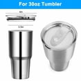 thumbnail image 2 of TSV 2pcs Tumbler Replacement Lids, Spill Proof Tumbler Lids Fit for 30oz YETI Rambler and Ozark Trail Cup, 2 of 5