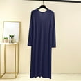 thumbnail image 6 of Ashirexll Sleep Shirts for Women, Nightgowns for Women, Solid Color V-Neck Long Sleeve Nightgown Long Shirt for Home, 6 of 6