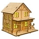 thumbnail image 1 of Kit de casas de villana de madera iluminadas para manualidades - decoración navideña hecha a mano con un resplandor suave para la repisa, la mesa o el regalo, 1 of 9