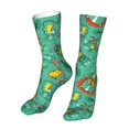 thumbnail image 6 of KLL Funny Animals in Jungle Print Womens Crew Socks Athletic Middle Tube Long Socks Novelty Socks Gifts For Men, 6 of 7